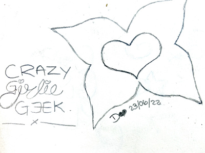 Crazy Girlie Geek Sketch branding crazygirliegeek creative dannii danniiliciouz design drawing illustration logo