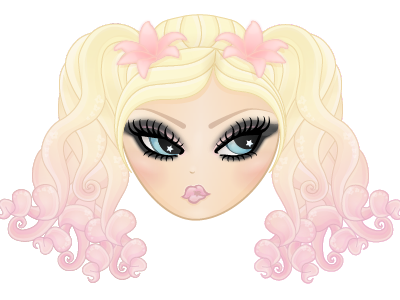 Danniiliciouz: Blonde & Pink Curly Pigtails! blonde coaches loupe curly dannii danniiliciouz design pigtails pink vector