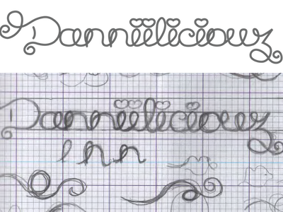 Danniiliciouz: Curliliciouz Logo / Font curl curli curly dannii danniiliciouz design drawing font logo sketch thin typography