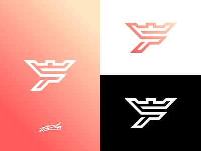 F + Castle Logo Concept for Sale