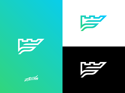 "Fortress" (F + Castle) Logo for Sale