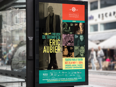 Eric Aubier Concert antioquia design orchestra poster symphony trompet