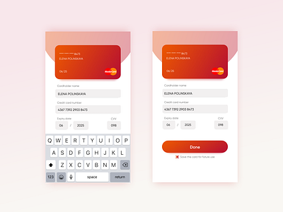 Daily UI 002: Credit Card Checkout app bank card creditcard shopping ui