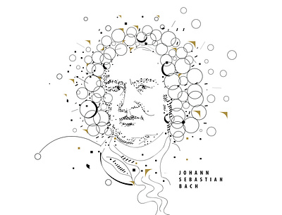 Johann Sebastian Bach bach graphic graphicdesign music musiccomposer portrait portrait illustration