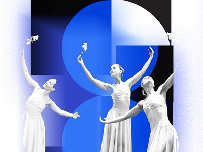 Dance collage design eventdesign futurism graphicdesign illustration modern neon photocollage poster