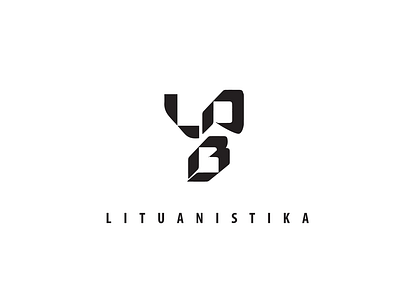 Lituanistika logo no3 abstract abstraction book brand database design graphicdesign literature lithuania logo logotype minimalism modern