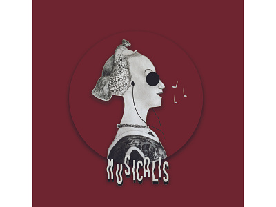 Musicalis brand digitaldrawing drawing graphic design illustration logo music musiccover musicstudio portrait royal singing vocal