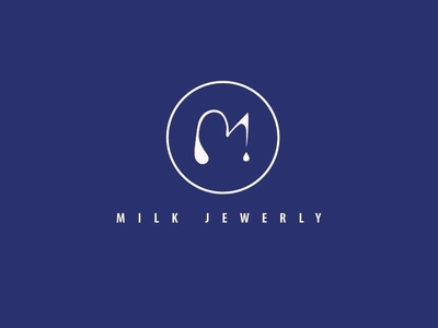 Logo for jewellery designer brand branding elegant fashion graphicdesign jewellery jewellerybrand jewellerydesign kingblue logo logotype luxury milk minimalism silver white