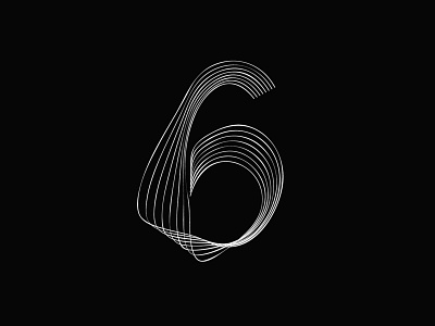 Number 6 abstract abstraction brand design digitalart elegant graphicdesign logo logotype minimalism modern music number 6 string instruments typography vector