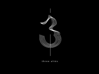 Three altos abstraction art brand design elegant graphicdesign logo logotype minimalism modern music symphony symphonyorchestra typography