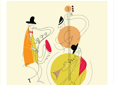 Illustration for jazz concert design digital digitalart graphicdesign illustration jazz modern music