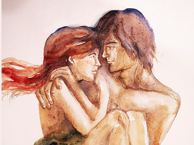 Keep me Safe art drawing feelings illustration love red sketch traditionalart watercolor