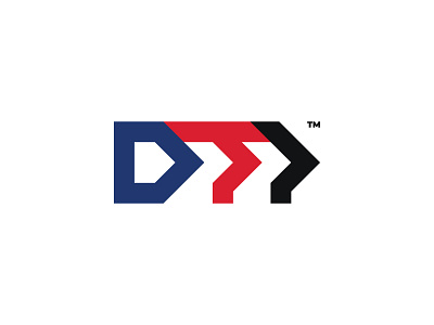 Shipping & Transport Company - DTP Solutions abstract arrow branding delivery design flat icon lettermark logo logo design logo designer minimal movement red and blue shipping texas transport usa vector wordmark