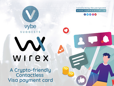 VYBEsocial | Suggests block chain branding crypto crypto currency crypto wallet cryptocoin design ico partyscene pay vybe vybesocial