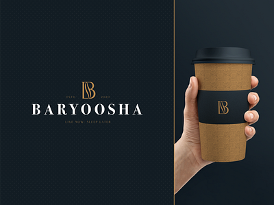 BARYOOSHA Logo and Branding Element adobe adobe xd app clean clever coffee coffee bean coffee cup coffee logo coffee shop coffeeshop graphic graphic design inspiraldesign logo minimal logo typography