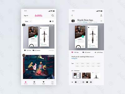 New Dribbble IOS App Design.