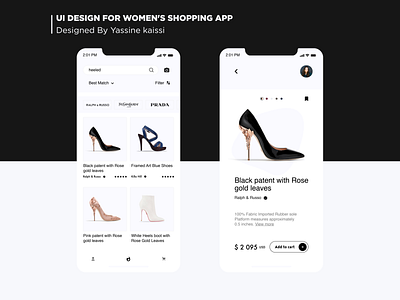 UI Design for Women's Shopping app adobe adobe xd app app design clean clever design graphic graphic design illustrator inspiraldesign typography ui ux