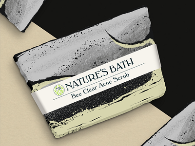 Nature's Bath Product Illustrations brand design brand identity branding digital illustration illustration logo package design packaging
