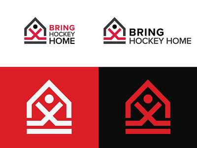 Bring Hockey Home brand branding clean design graphic design hockey hockey logo hockey stick icon illustration logo minimal roller hockey