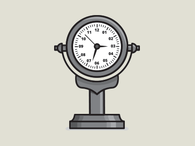 The Time is 3:33 clean clock design designer flat icon illustration logo designer vector