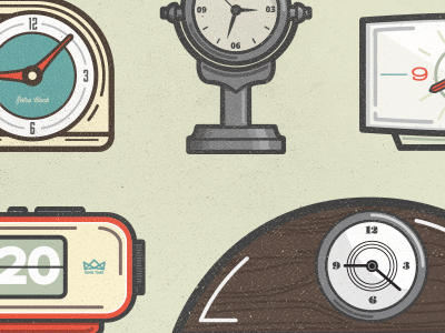 Desk Clocks Illustration