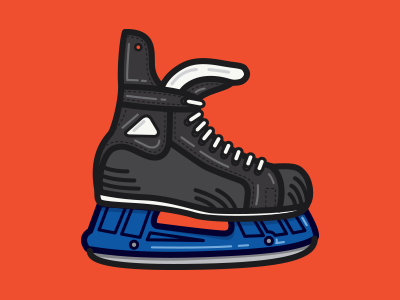 Skate It Up 99 clean design flat graphic designer gretzky hockey illustration minimal oilers skates vector