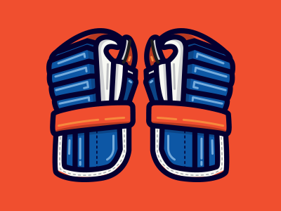 Gotta Be The Mitts. 99 clean flat glove gloves graphic designer gretzky hockey illustration minimal oilers sports