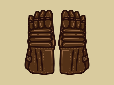 Old Time Hockey Gloves 99 clean flat glove gloves graphic designer gretzky hockey illustration minimal oilers sports