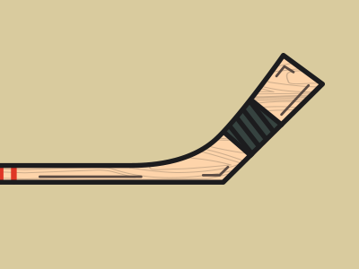 Old Time Hockey Stick clean flat graphic designer hockey illustration minimal old time retro stick vintage