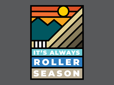 It's Always Roller Season Illustration branding clean design graphic design icon illustration logo logo design minimal stroke thick line vector