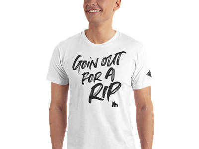Goin Out For A Rip T-Shirt apparel branding canada clean clothing design font graphic design handwritten hockey minimal roller hockey t shirt t shirt design t-shirt vector