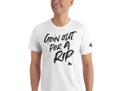 Goin Out For A Rip T-Shirt apparel branding canada clean clothing design font graphic design handwritten hockey minimal roller hockey t shirt t shirt t shirt design vector