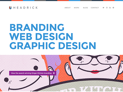 Headrick Site Preview clean design home home page homepage interface landing page minimal typography ui ux website