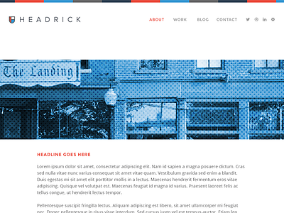 Headrick About Page Preview about about page clean design interface profile simple ui ux web design