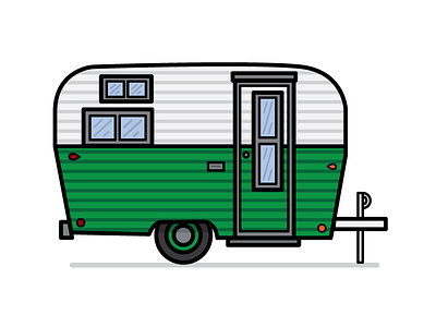 Camper Preview camper design graphic design graphics illustration old school rv vector vintage