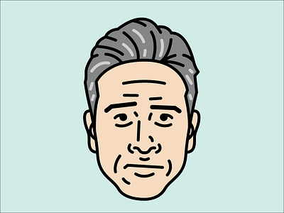 Jon Stewart daily show design face graphic illustration jon stewart line art minimal vector