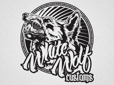 White Wolf Customs Logo logo texture wolf