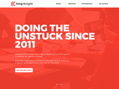 King + Knight Website Redesign agency flat header indiana one page orange responsive ui ux website wordpress