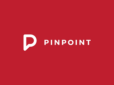 Pinpoint Logo bold brand branding design graphic graphic design icon logo logo design minimal red