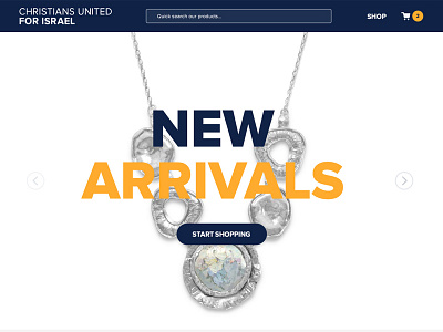 Shop Landing Page - Christians United For Israel ecommerce product products shop shopping web web design