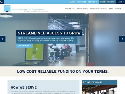 FHLBI Desktop Concept agency design desktop financial indiana responsive sitefinity ui ux web design website