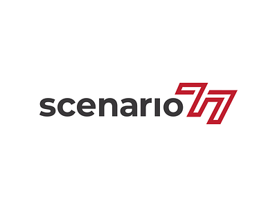 Scenario 77 Logo brand brandmark design font graphic design icon illustration logo number