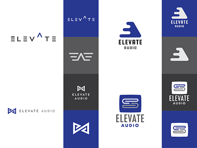 Elevate Audio Logo Concepts brand branding design graphic graphic design graphic designer icon illustration logo logo design minimal typography vector