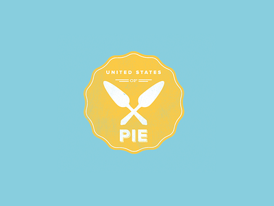 United States of Pie branding clean crest flat graphic design icon illustration logo logo design minimal pie retro seal vector vintage