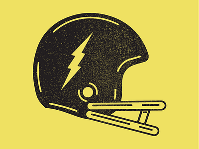 Football Is Back! black clean football graphic graphic design grunge grunge texture helmet icon illustration lightning logo minimal nfl retro vector yellow