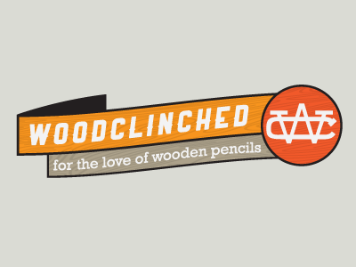 Woodclinched Logo v2 graphic design logo logo design retro textured vintage wood