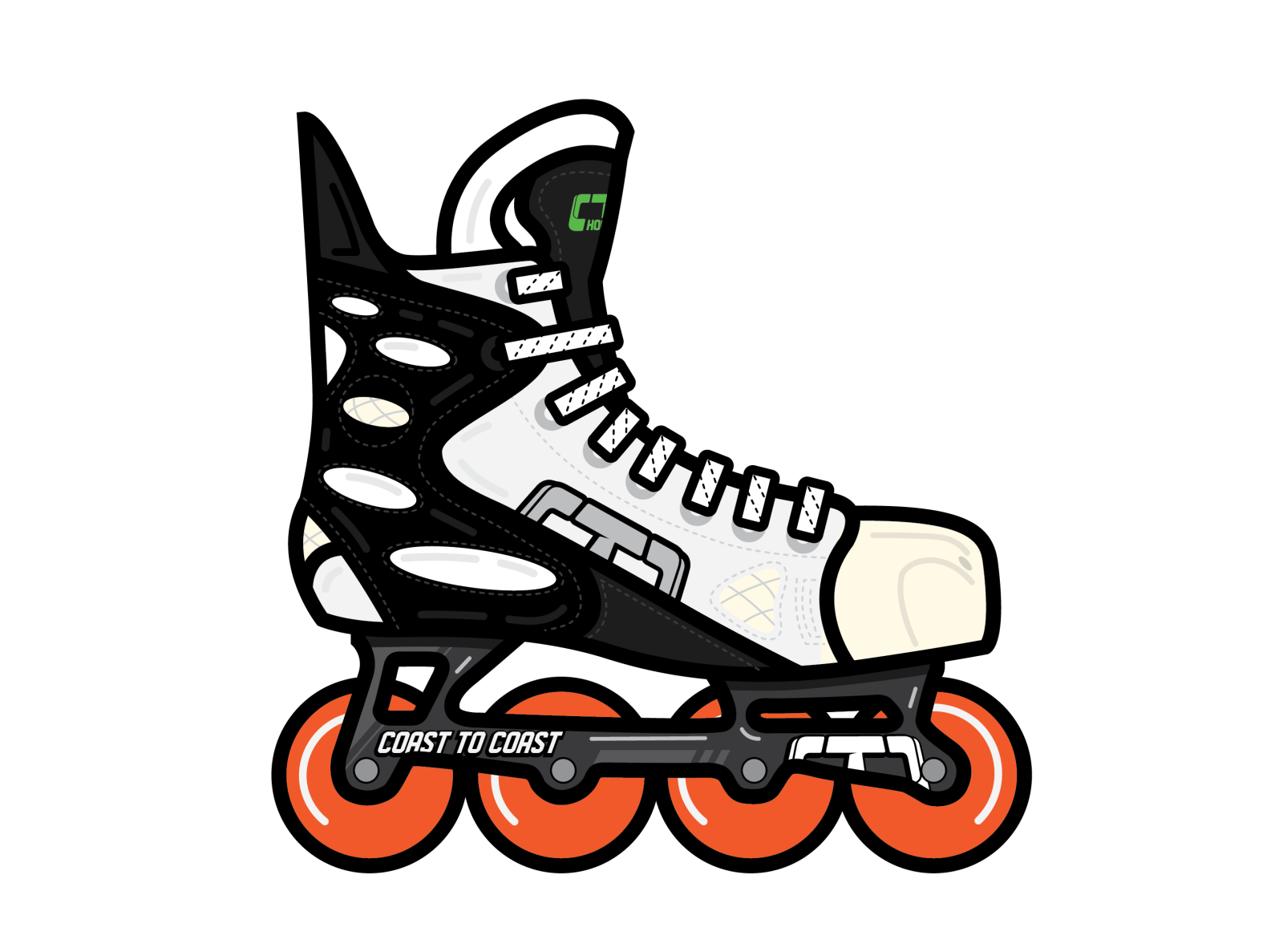 Nike Retro Roller Hockey Skate - to Coast Tony Headrick on Dribbble
