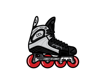 Mission Hockey Skate - Coast to Coast Hockey canada clean design flat graphic graphic design graphic designer hockey hockey logo illustration logo minimal roller roller hockey skate sports usa vector