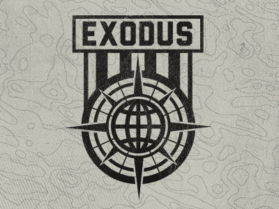 Exodus Logo branding compass design graphic design logo logo design logo designer map medal textured vector