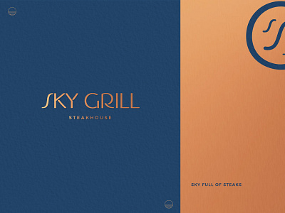 Sky Grill Logo branding design graphic design illustration logo typography vector
